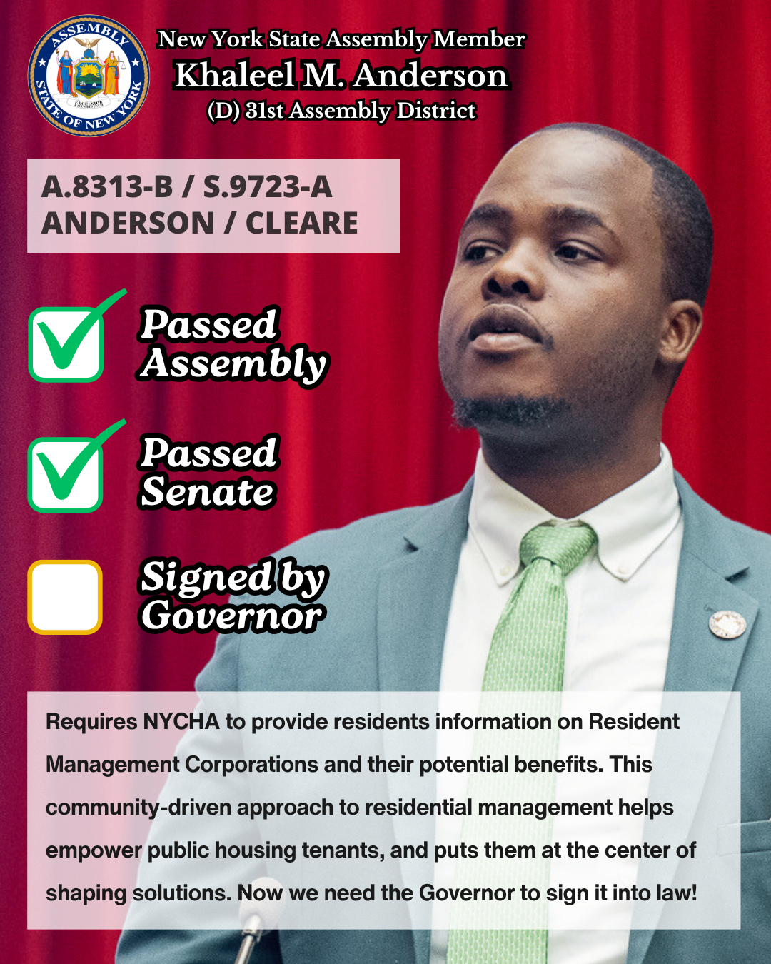 Bill Passed - NYCHA Resident Management Corporation